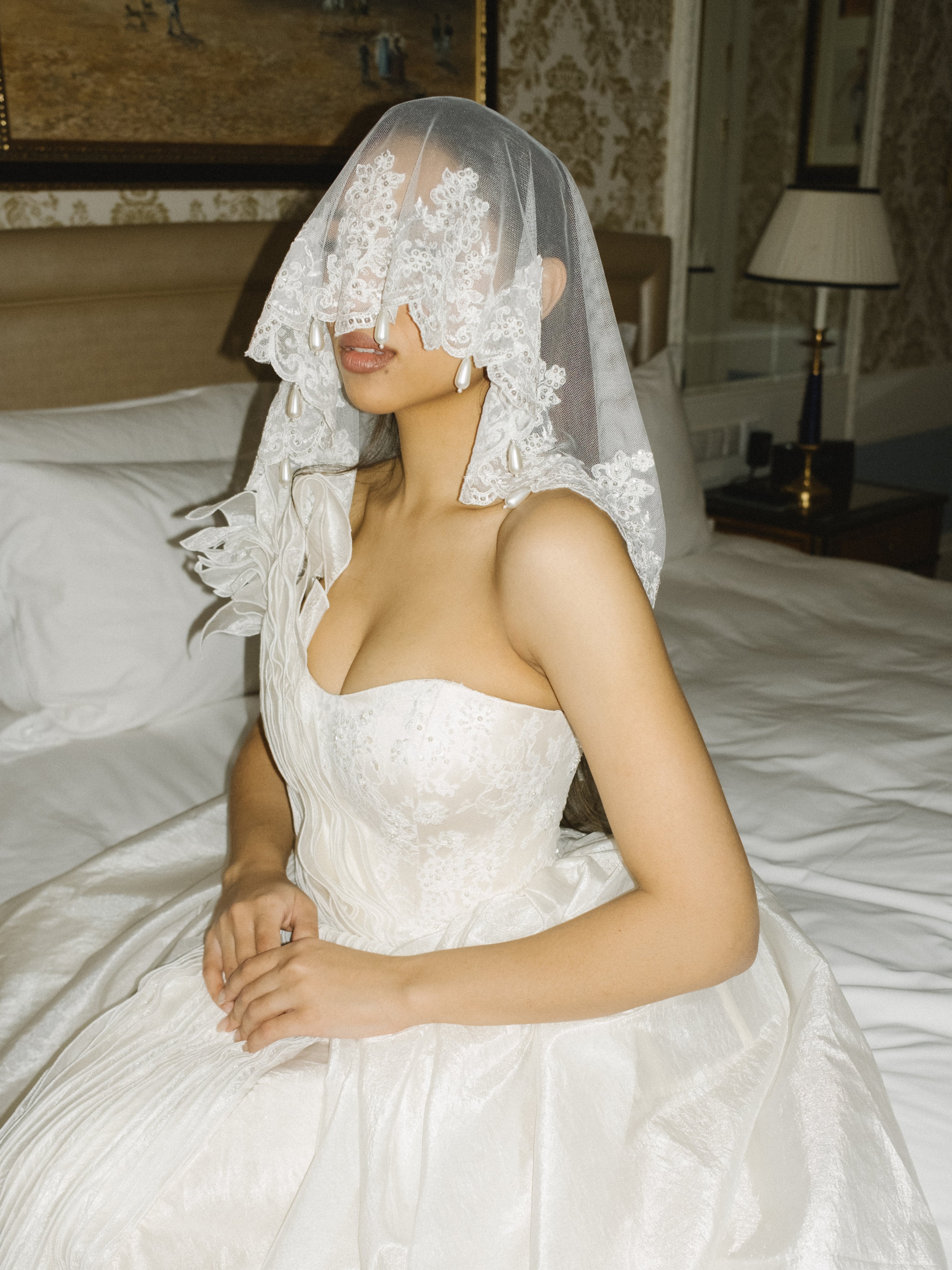 Blanche | One-Shoulder Ball Gown with Pleated Corset wedding dress by Jay B Couture